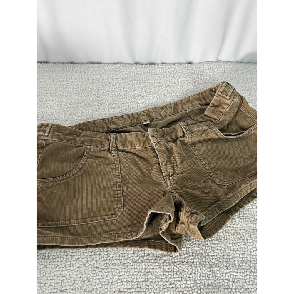 Abercrombie & Fitch Womens Tan Corduroy Low Rise Shorts Brown Size 8 Microshorts